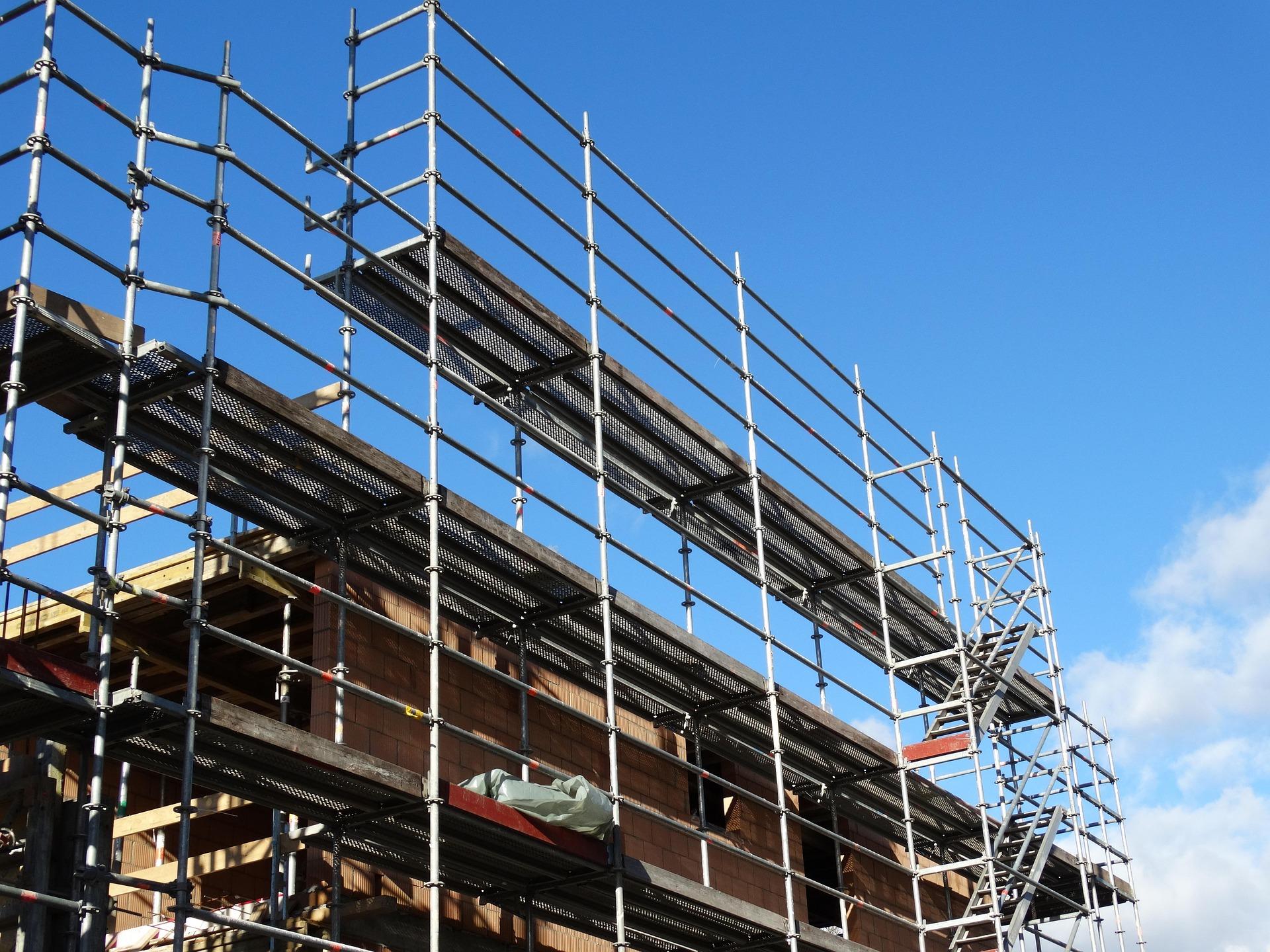 scaffolding on a sunny day 