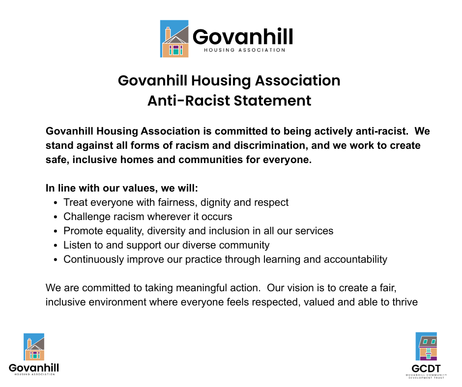 Anti-Racist Statement Govanhill Housing Association